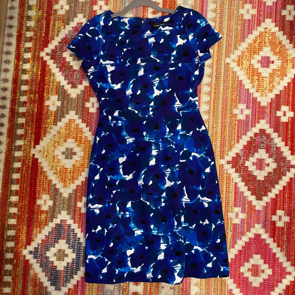Blue Floral Women's Dress Ivanka Trump